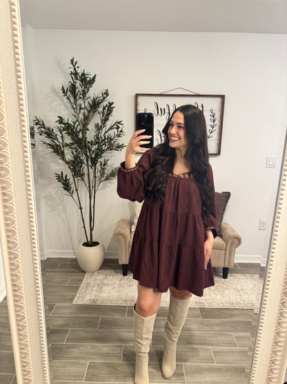 Cranberry Cottage Mini Dress