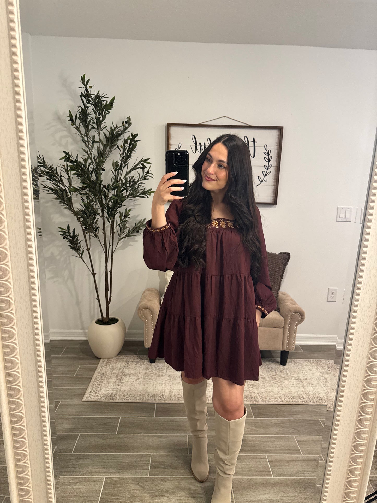 Cranberry Cottage Mini Dress