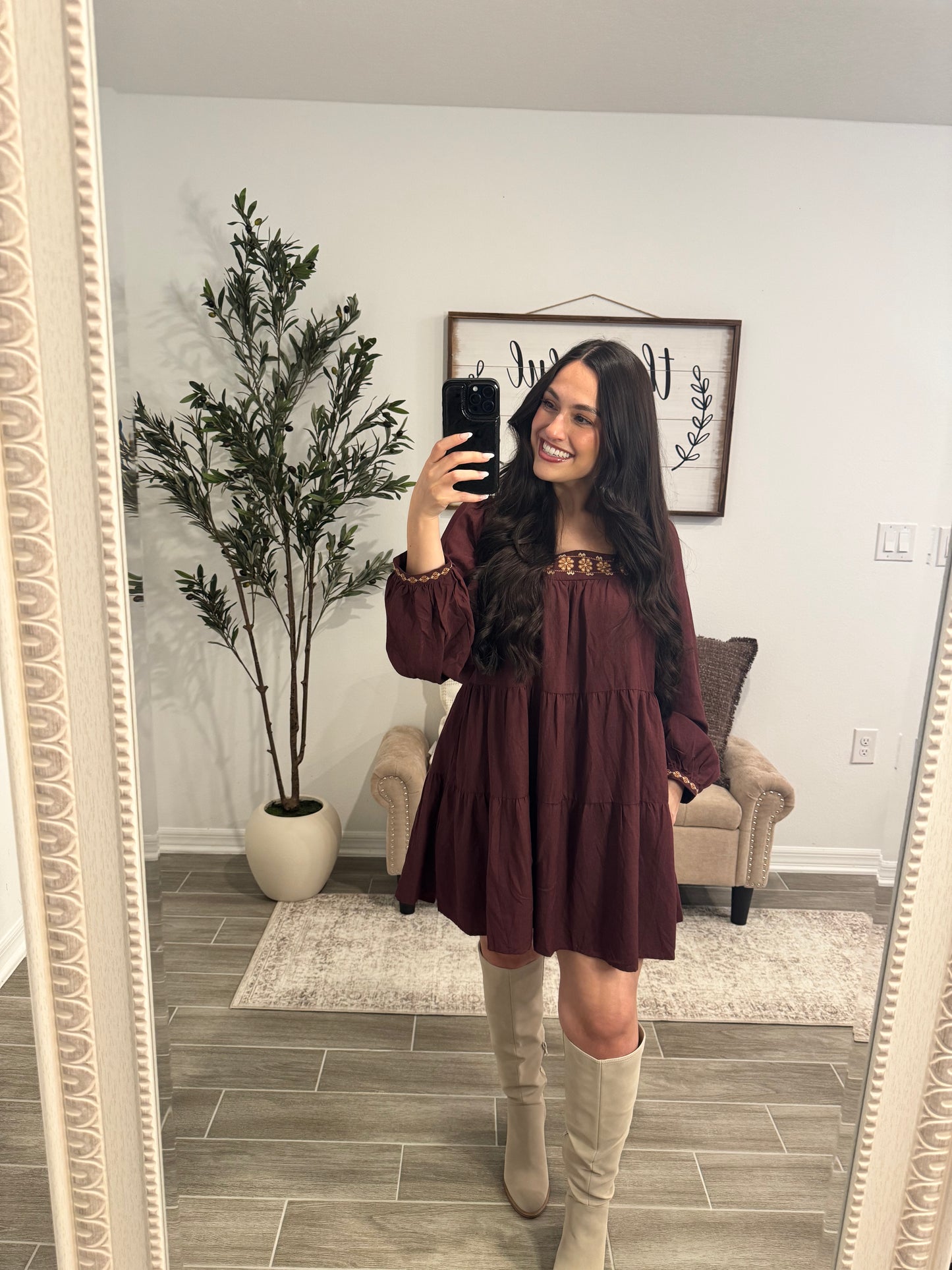 Cranberry Cottage Mini Dress